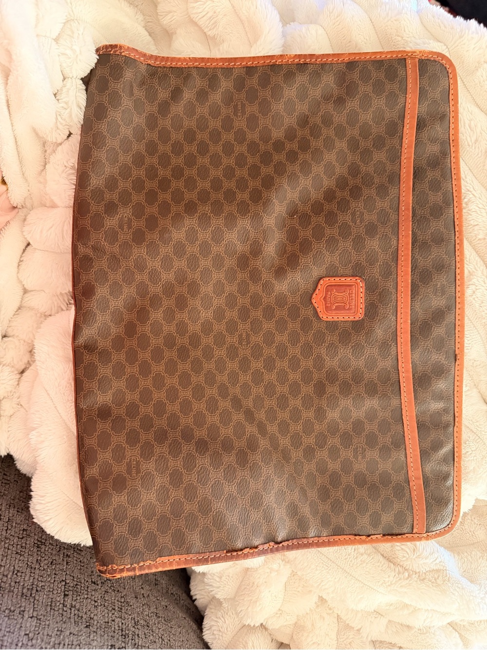 Authentic Vintage Celine Macadam monogram document or laptop holder